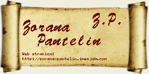 Zorana Pantelin vizit kartica